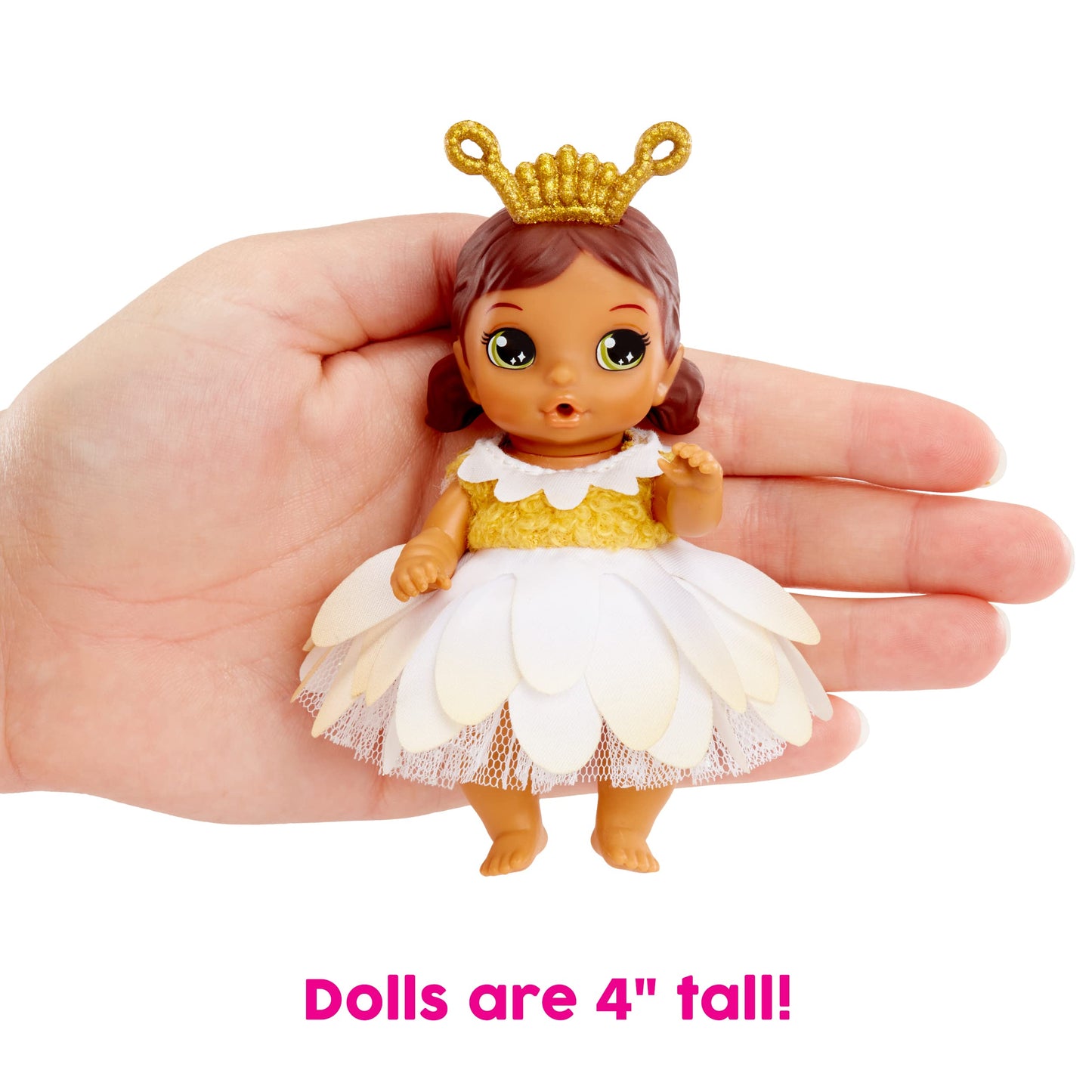 Baby Born Surprise Small Dolls Series 7 4' - Unwrap Surprise Collectible Baby Doll With 3 Water Surprises, Garden-Themed Outfit, Color Change Diaper, Mouse Carrying Pouch, Age 3+