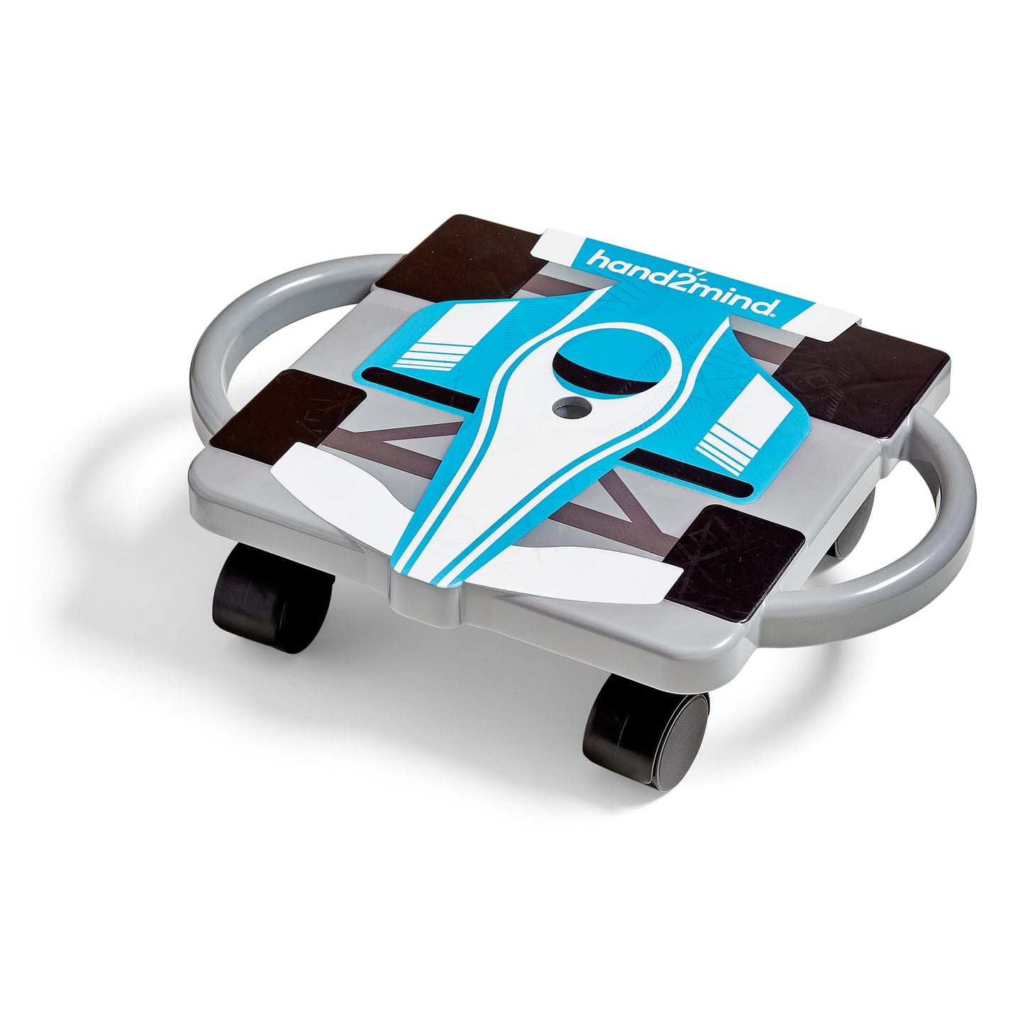 Hand2Mind Blue Speedway Racer Scooter Board, Floor Scooter Board, Gross Motor Toys, Kids Exercise & Physical Education Equipment