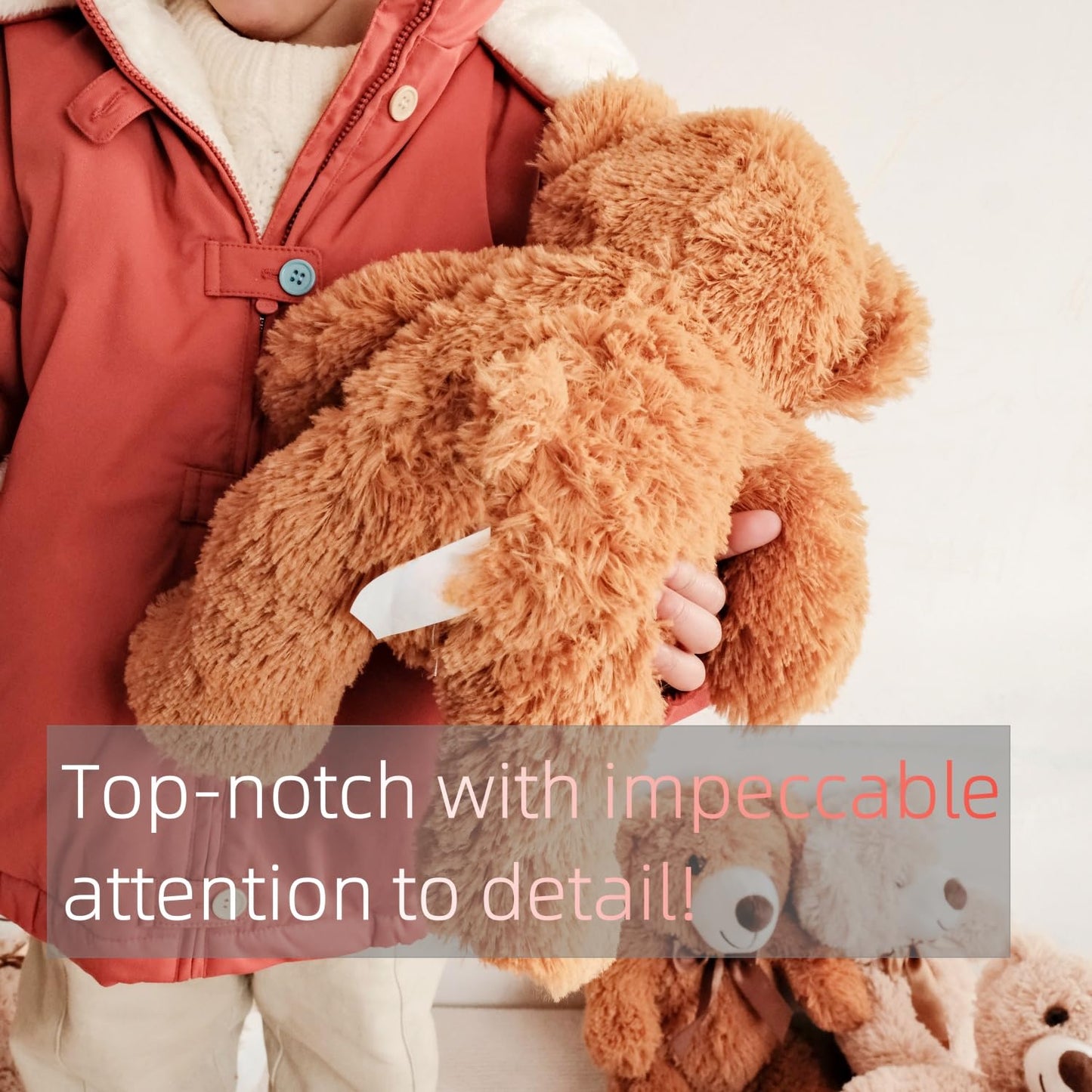 Lelelong 12 Pack Teddy Bears Bulk 13.5 Inch Teddy Bear Stuffed Animal Baby Shower Bear Plush Gifts For Christmas Valentine'S Day
