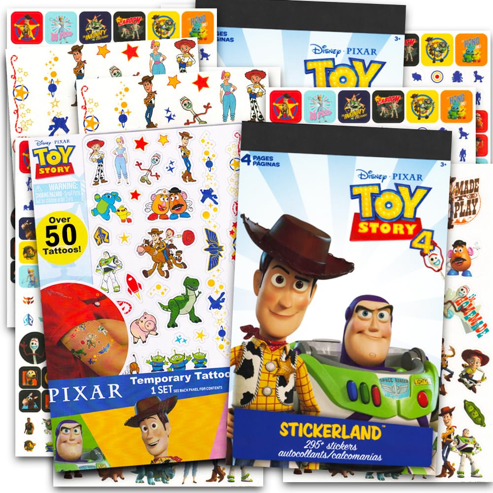 Toy Story Party Favors Pack ~ Bundle Includes Over 595 Toy Story Stickers and 50 Tattoos (Party Supplies)