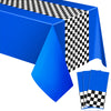 Irenare Car Birthday Party Supplies Racing Party Decorations Road Tablecloth Racetrack Table Runner Table Covers For Kids Boy Car Theme Birthday Party, 54 X 108 Inch (Blue,3 Sheets)