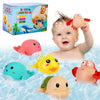 Ficcurys Baby Bath Toys 5 Pcs Set,Wind Up Bath Toys For Toddlers,Bathtub Toys For Kids,Dolphins,Crabs,Turtles,Ducks Floating Wat