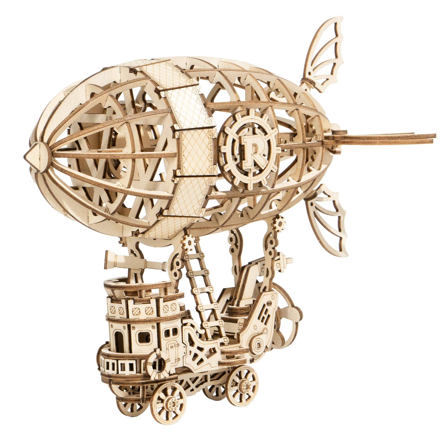 Rolife 3D Wooden Puzzle Airship For Kids, Wooden Airship Model For Adults Model Building Kit, Educational Brain Teaser For Adults To Build, For Kids Ages 8-10 (Airship/7.1In*5In*6.5In)