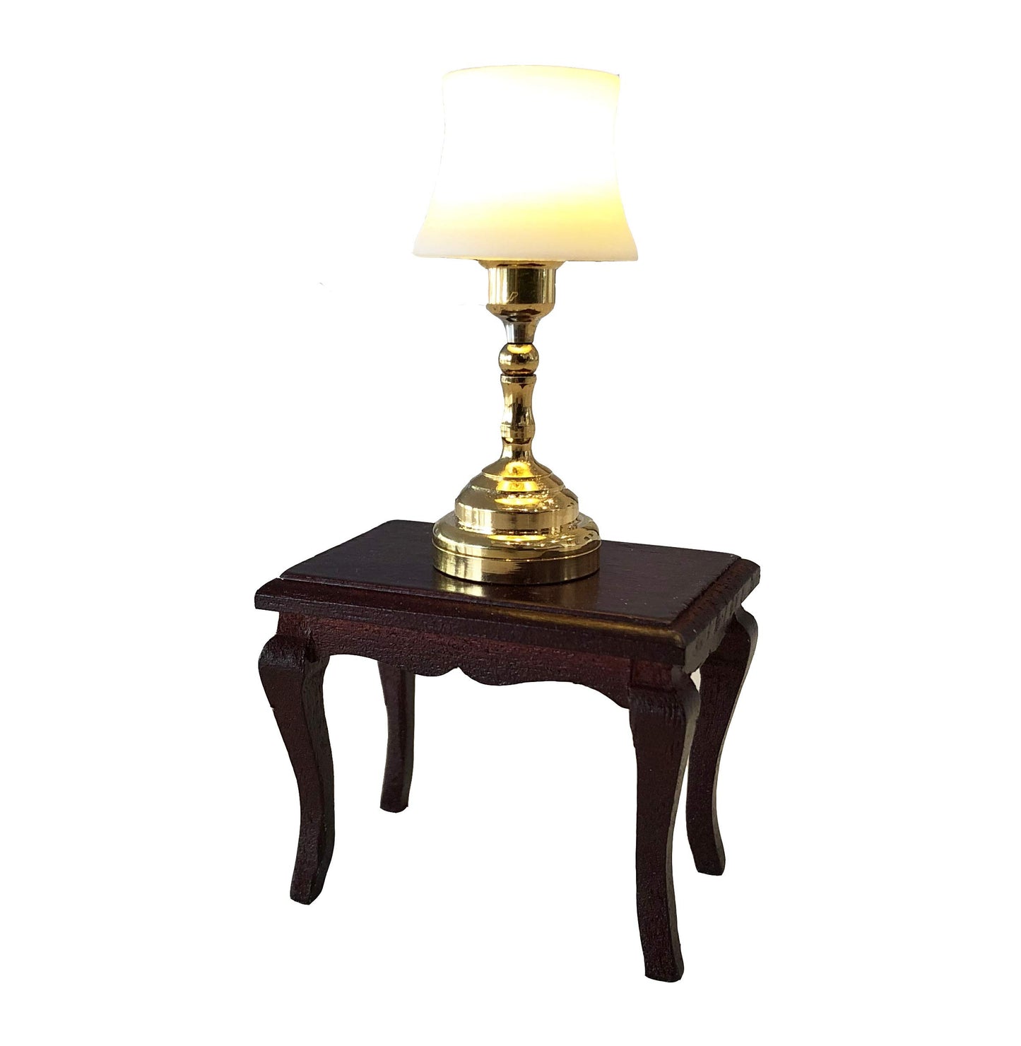 Mini Dollhouse Accent Table Lamp, Led Miniature Lighting For Dolls House Decor, Battery Operated Functional Light Accessories