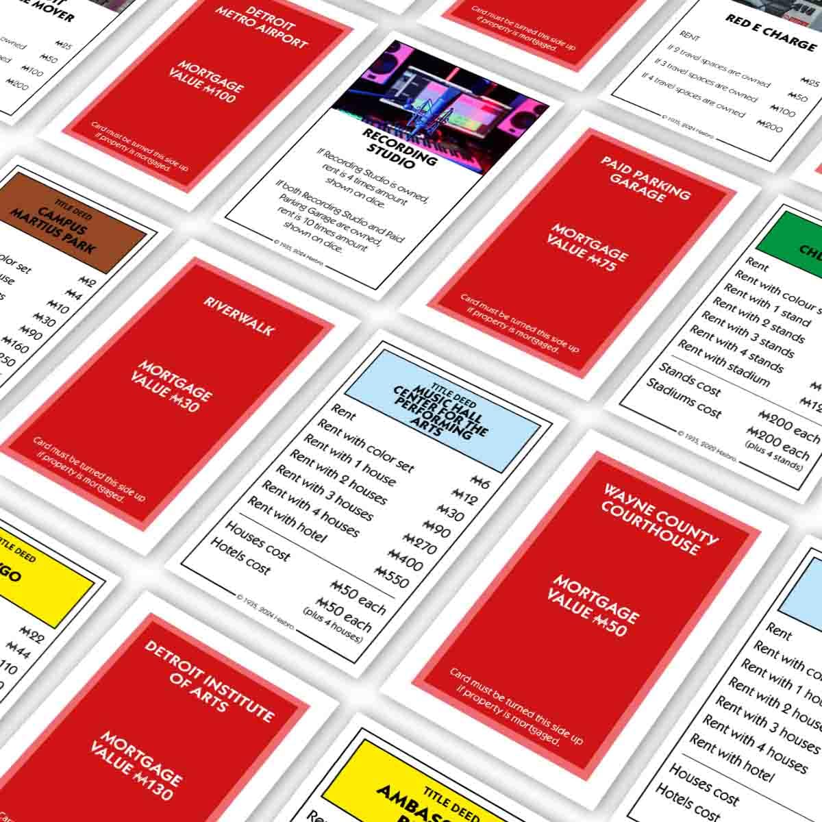 Monopoly Board Game Detroit MI Edition : 2-6 Players Family Board Games for Kids and mature-themeds Board Games for Kids 8 and up for Kids and mature-themeds Ideal for Game Night