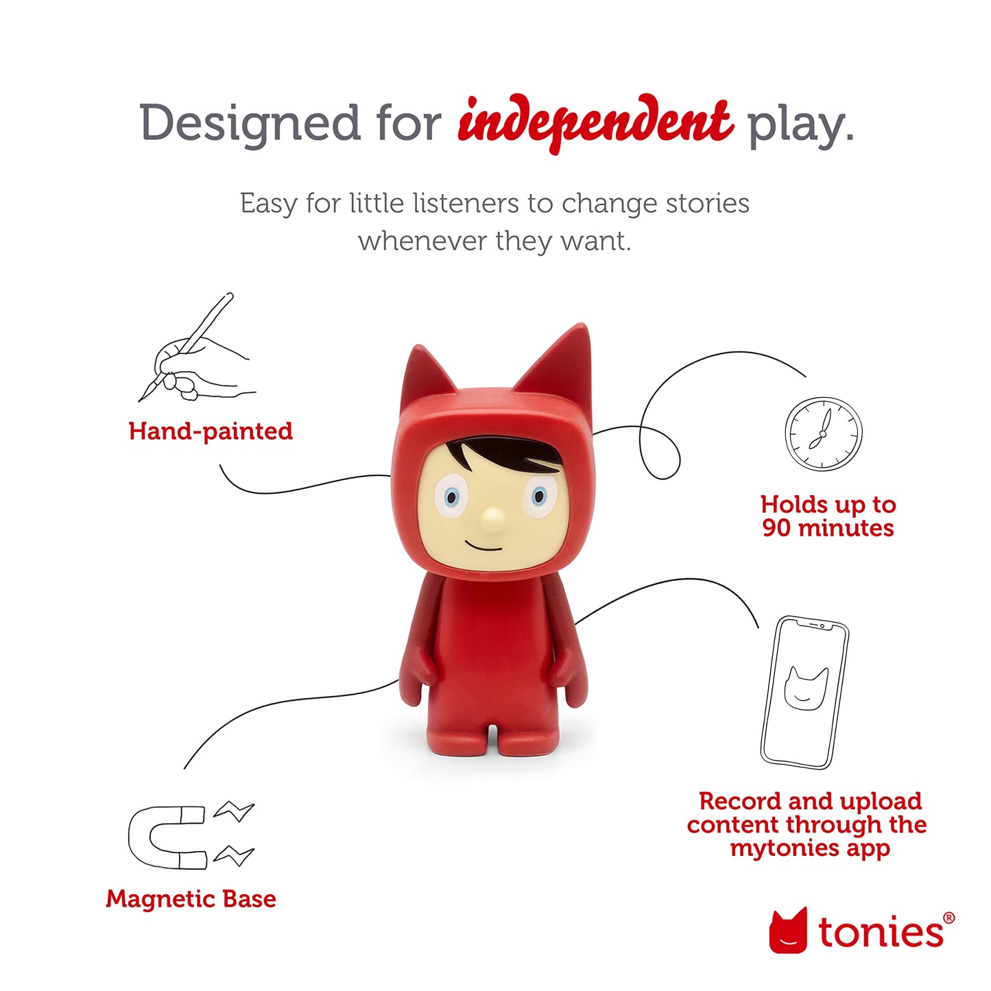 Tonies Creative Audio Character - Red/Light