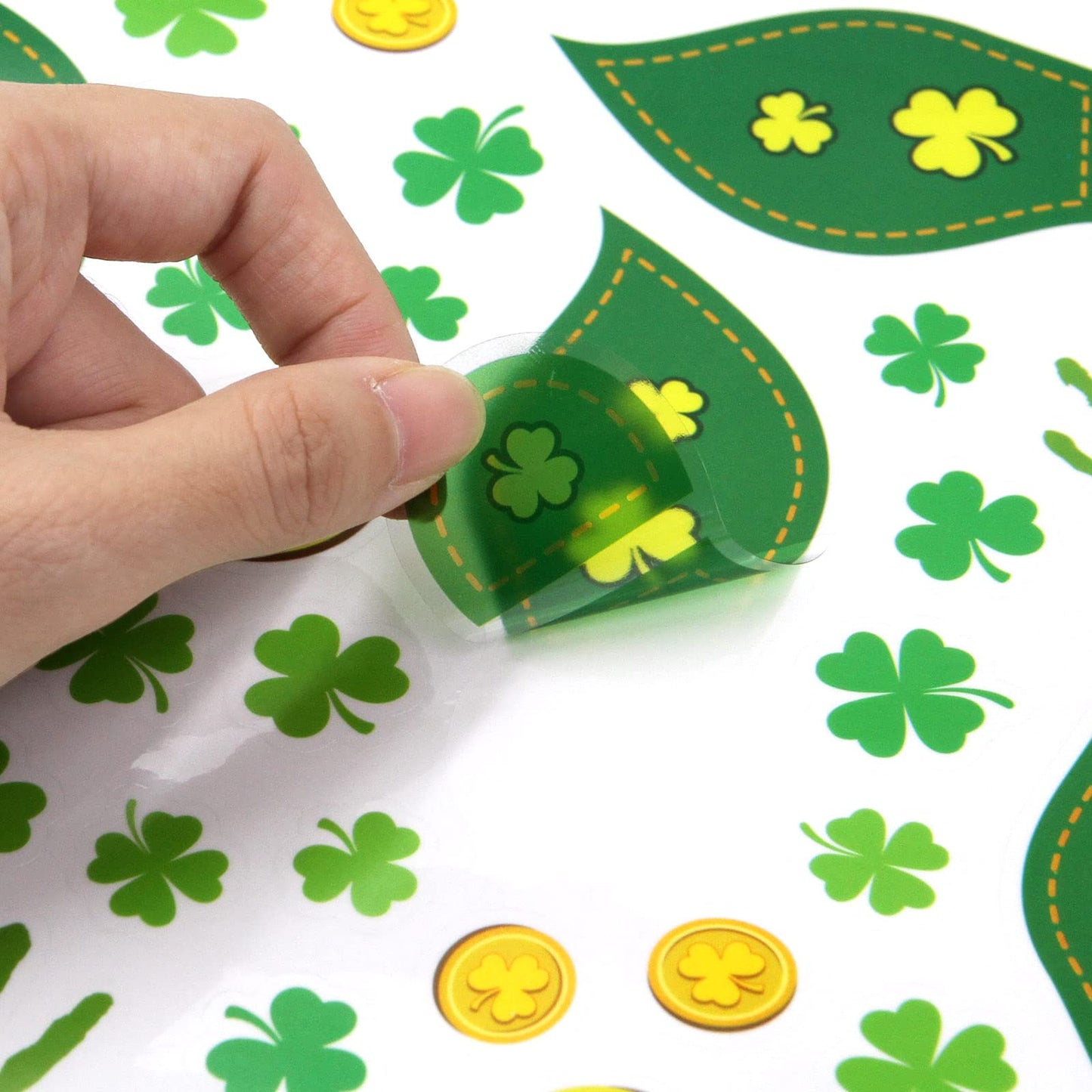 400Pcs Leprechaun Footprint Stickers St. Patricks Day Stickers Leprechaun Floor Decals Shamrock Gold Coin Decoration Stickers f