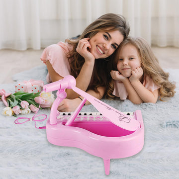 Conomus Piano Keyboard Toy - 24 Keys Multifunctional Musical Toy for Girls - Pink - Model 1505B - Perfect First Birthday Gift for Ages 1-3
