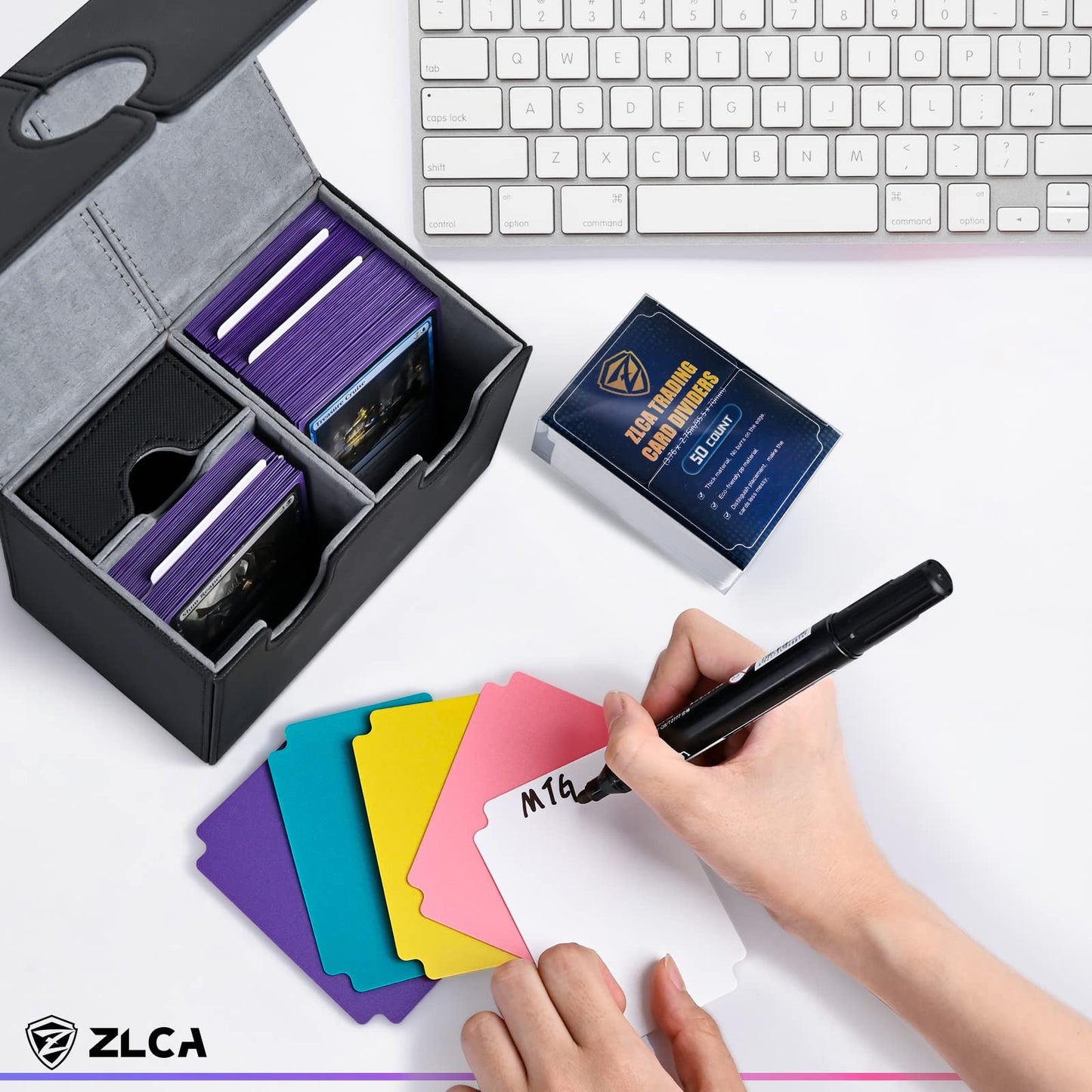 Zlca 50-Piece Trading Card Dividers With Tabs, Plastic Separator For Storage Box Folder And Games - Baseball, Sports Card, 2.75