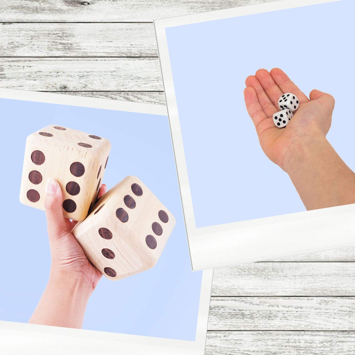 5 Giant Wood Dice Giant Game