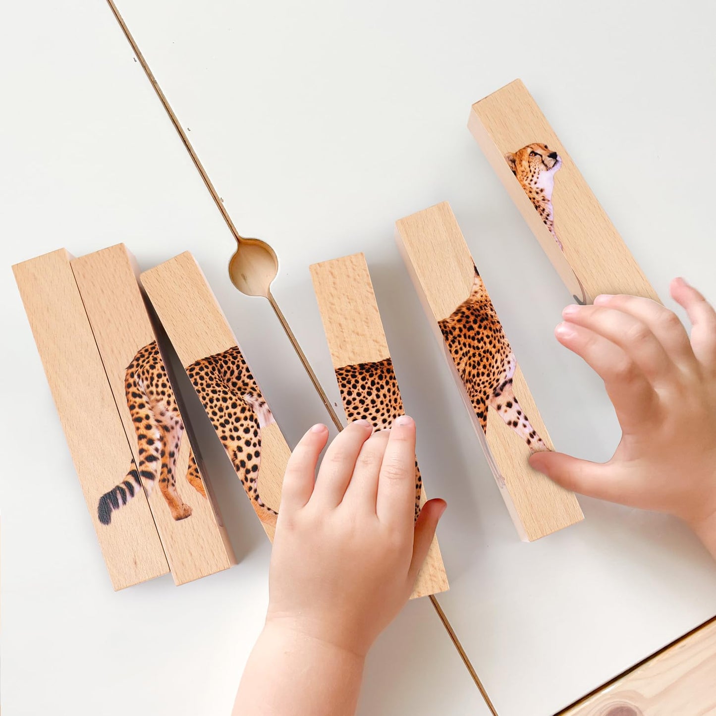 Wooden Puzzles For Toddlers 1-3: Animal Toddler Puzzles For 2-4 Years Old, Montessori Toys Learning Educational Chunky Puzzle, 4-In-1 Safari Animal Wooden Toys For Kids Baby Boys Girls Gifts