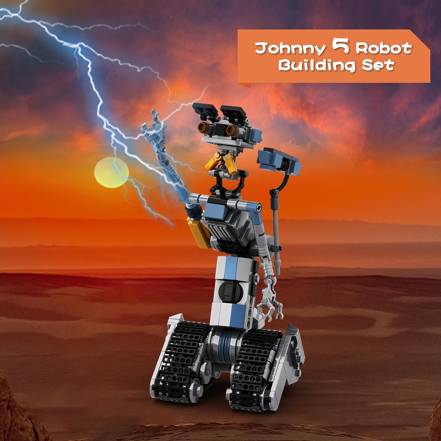 370 Pieces Johnny 5 Robot Building Set, Johnny Five Robot Model Toys, Compatible With Lego, Educational Gift Set For Ages 8-14 Boys