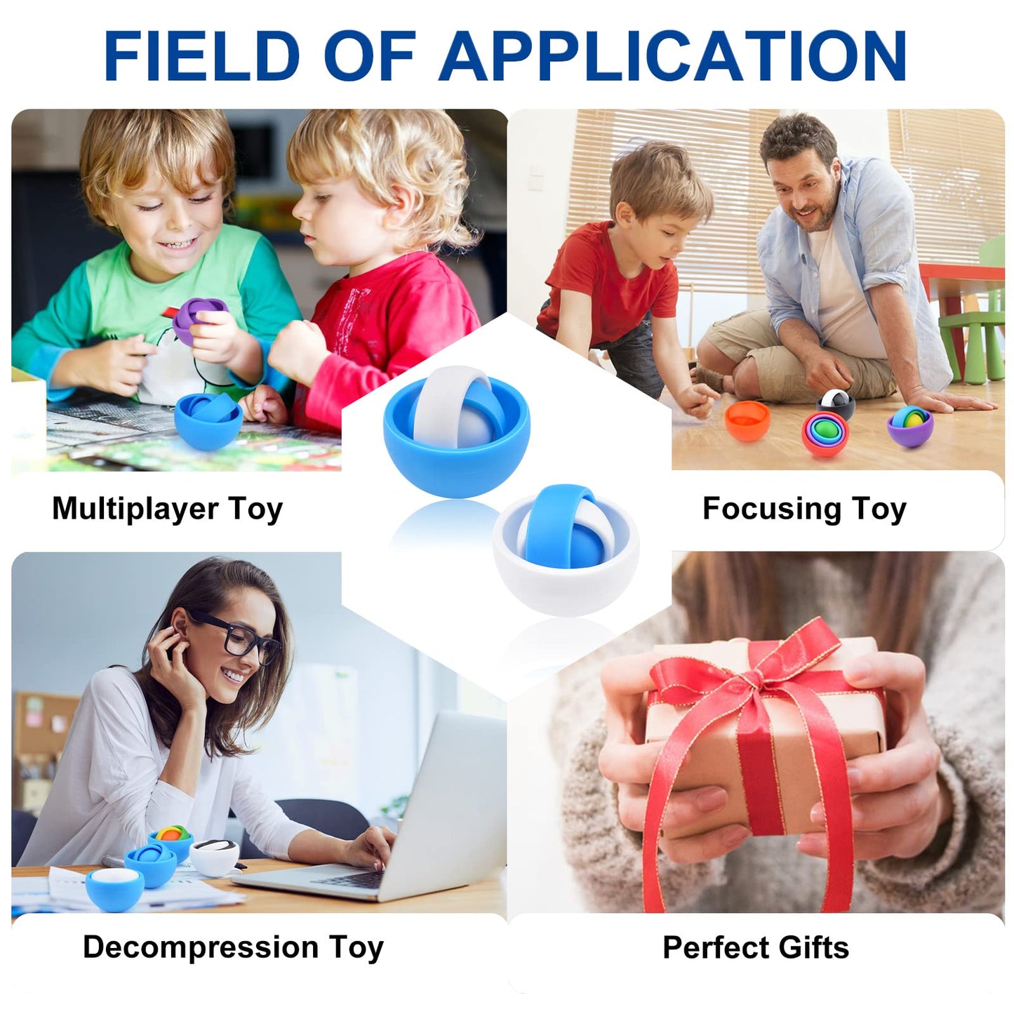 Yrissmiss Fidget Toys For Kids, Fidget Gyro For Adults, Gifts For Boys Girls Teens Kids Christmas New Year Valentine'S Day, Adhd Autism Stress Relief Finger Toys Classroom