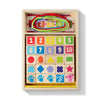 Melissa & Doug Wooden Lacing Beads Set - 25 Beads, 4 Cords, Multi-color, FSC Certified, Model 33046, 10.0 x 7.0 x