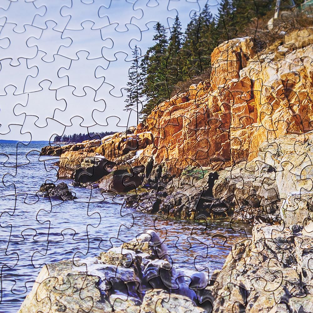 Beduke Jigsaw Puzzles For Adults 1000 Pieces Acadia National Park 1000 Piece Puzzle Age 14+ Thick Sturdy Cardboard Precise Interlocking Family Game