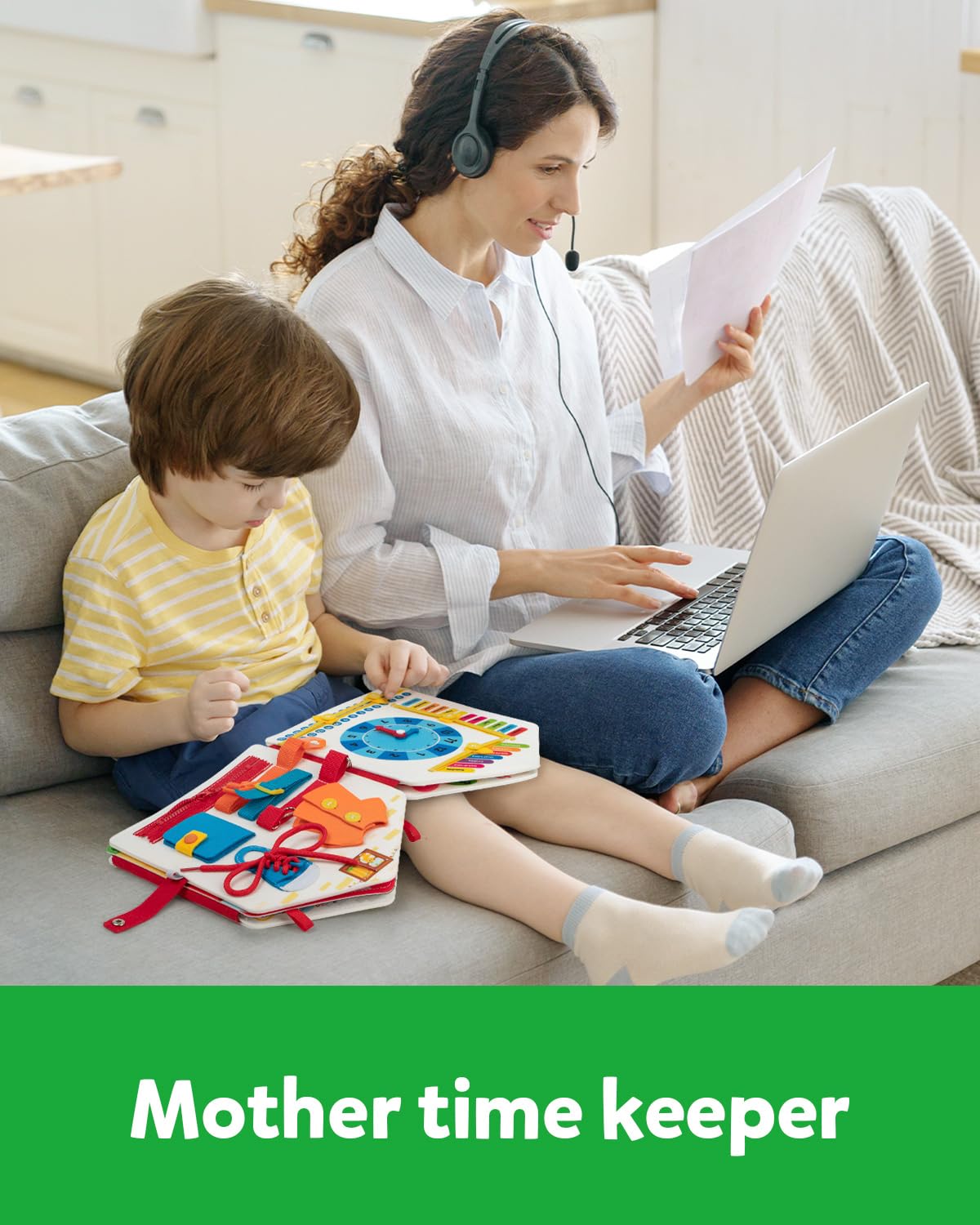 Coogam Toddler Felt Montessori Busy Book, Activity Sensory Boards Fine Motor Skill Quiet Book Car Travel Binder Autism Toys Preschool Learning Educational Gift For 3 4 5 Year Old
