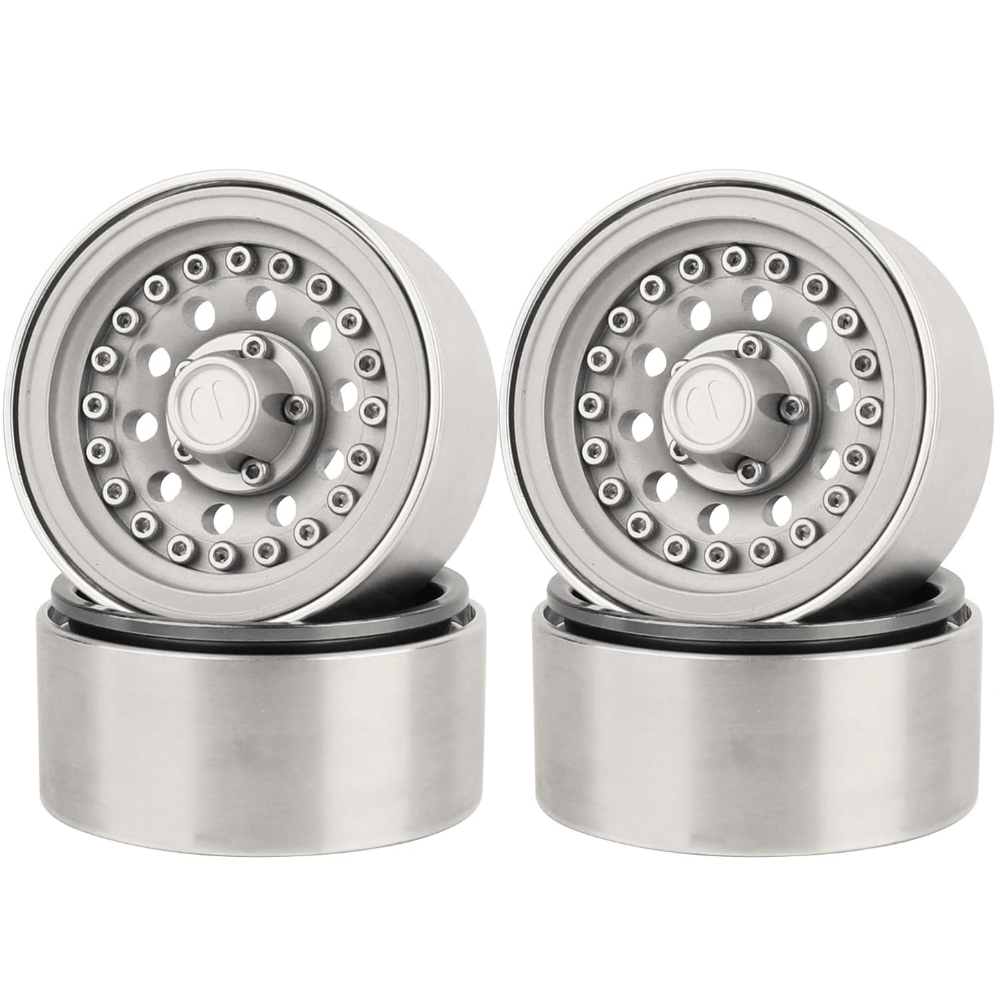 RZXYLRC 1/10 RC Crawler 4Pcs 1.9 Inch Beadlock Wheel Hub Rim Rims Aluminum Alloy for TRX4 TRX6 Axial SCX10 III AXI03007 GRT EX86