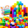 Jenaai 500 Pcs Math Learning Linking Cube with Storage Container Counting Cubes, Colorful Plastic Counting Blocks, Manipulatives