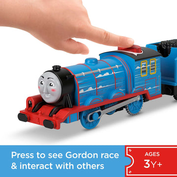 Thomas & Friends Fisher-Price Talking Gordon,Battery Powered Motorized Toy Train With Character Sounds And Phrases For Preschool