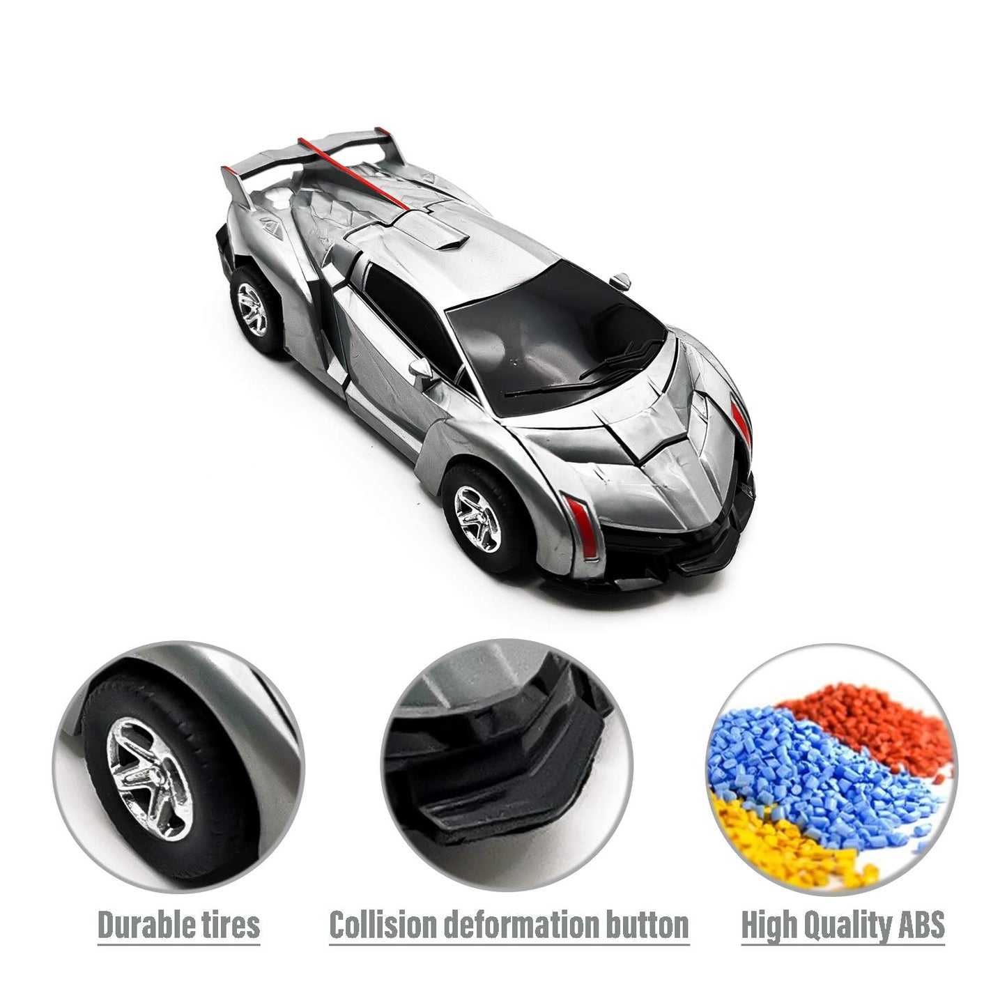 Toy Cars for 2-6 Year Old Boys, Friction Powered Car Truck Toys for 2-8 Year Old Boy, Transforming Toys Cars for Children, Most
