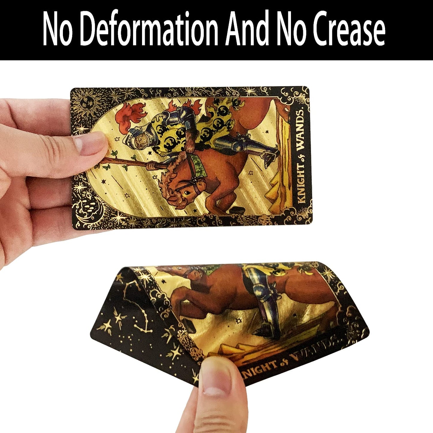 Sunhhx Tarot Cards Set, 78 Tarot Cards Deck Pvc Waterproof Wrinkle Resistant Gold Foil Classic Tarot Cards With English Instructions Book Rectangular Tarot Card Stand, For Tarot Beginners And Expert