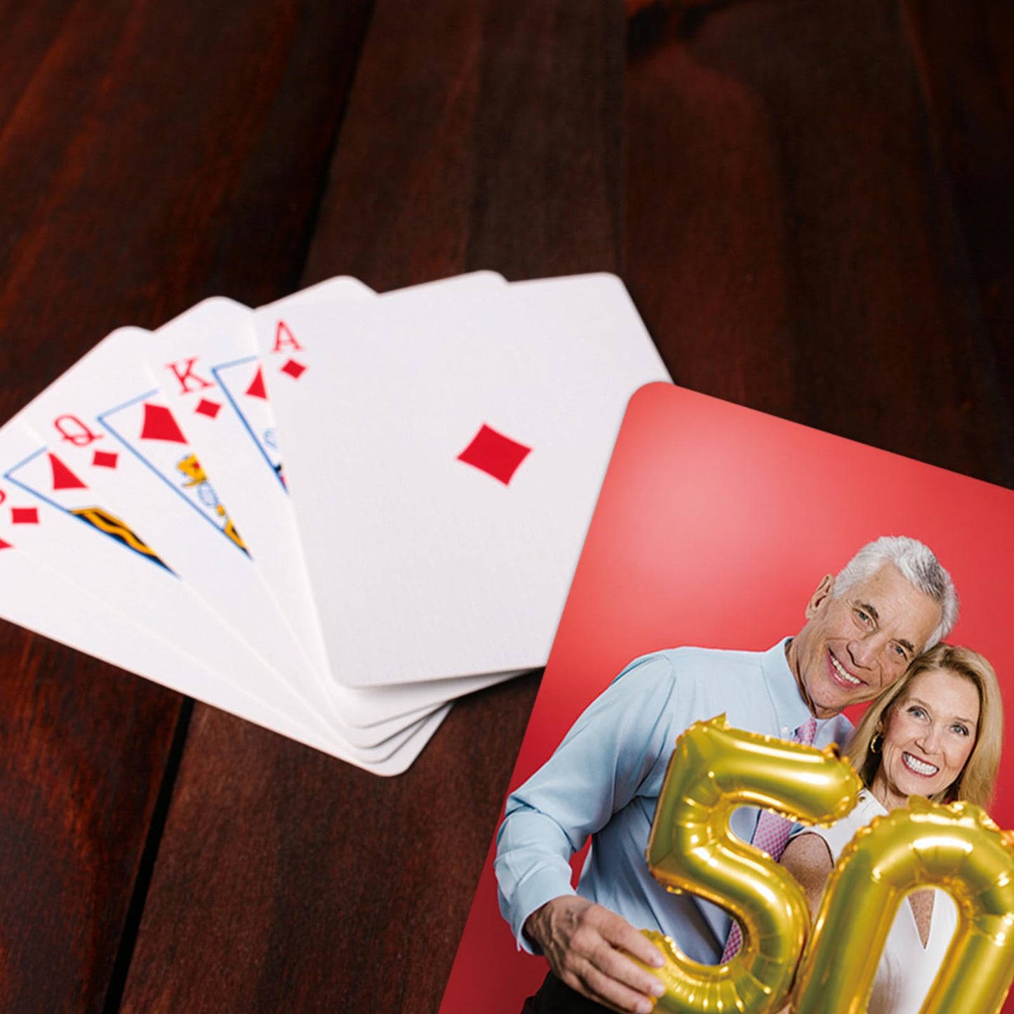 KOMVIOO Personalized Photo Playing Cards, Custom Deck with Your Image for Parties, Weddings,and More (Standard 16 Photos)