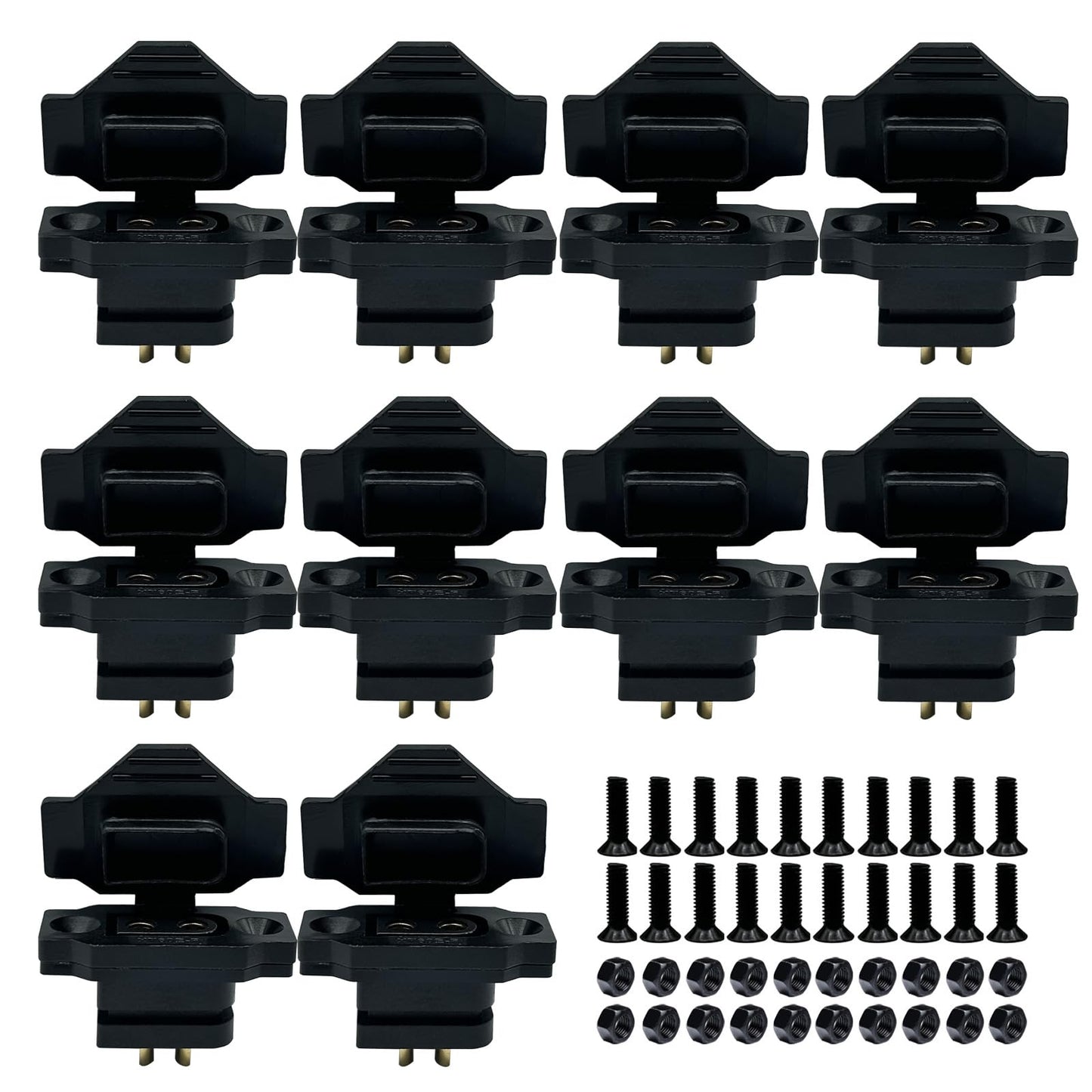 10pcs XT60E-F Female Plug XT60h XT60 Male Bullet Connector with PVC Protective Sleeve Dust Cap for RC Aircraft Drone Accessories