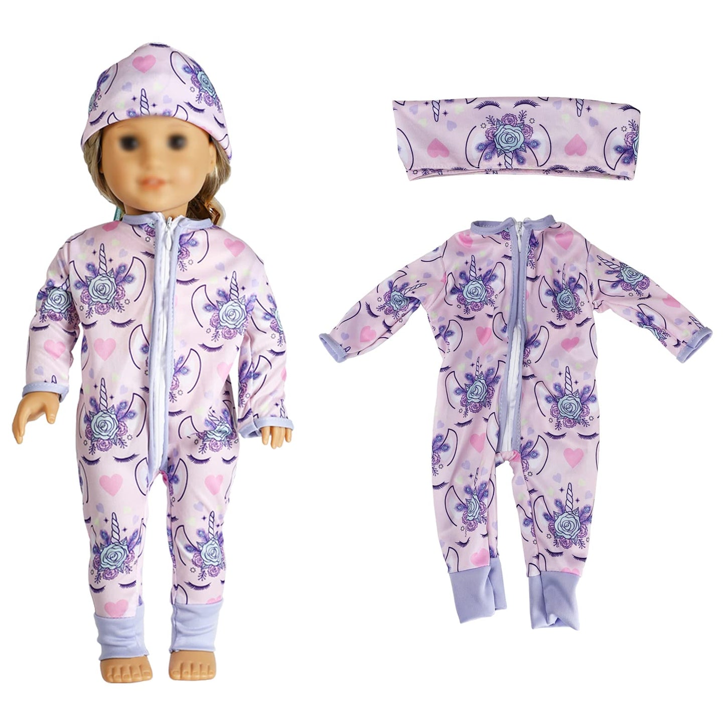 Sotogo 5 Sets Baby Doll Clothes Outfits Jumpsuits With Headbands For 14 To 17 Inch Baby Doll, 43Cm New Born Baby Doll, American