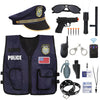 Skcaiht Police Officer Costume For Kids Cop Toddler Boy Costumes For Pretend Play Cosplay Set Ages 3-7