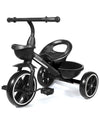 KRIDDO Kids Tricycle, Large Carbon Steel, Black, for Ages 2-4, Model TC003-Black