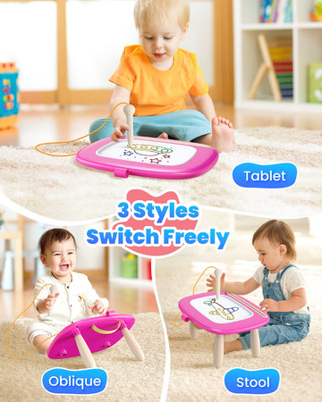 Seimome Magnetic Drawing Board, Toddler Girl Toy For 1-2 Year Old, Doodle Board Pad Learning And Educational Kids Toy For 1 2 3