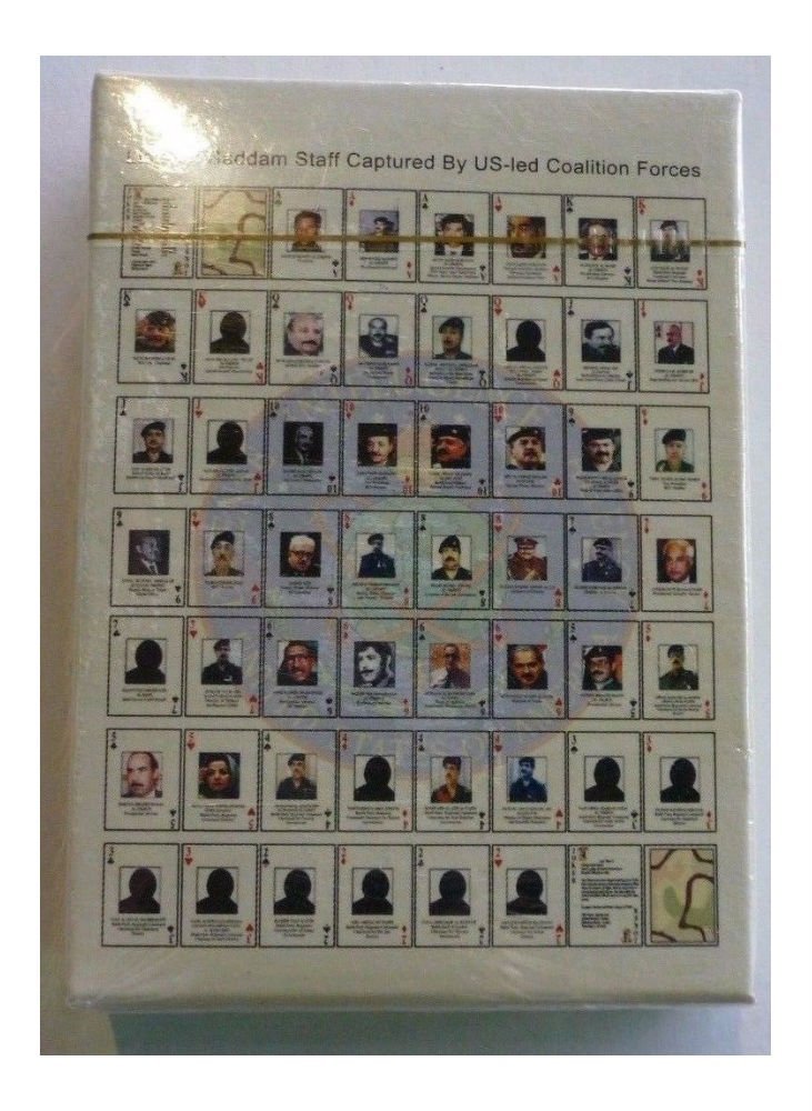 Iraqi Most Wanted Playing Cards Iraq War-Saddam Sealed New