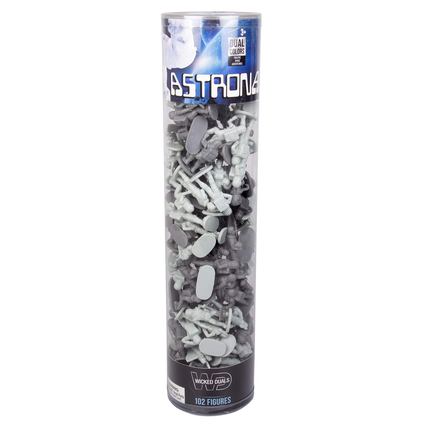 SCS Direct Space & Astronaut Action Figure Playset - 100+ Pcs, 11 Unique Characters, Gray, Model HGF-SCS-AST-962