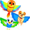 Hengda Kite 3 Pack Of Kites,Bird And Dog And Duck Kite,For Kids Beginners And Adults Cute Design High Definition Printing Easy T