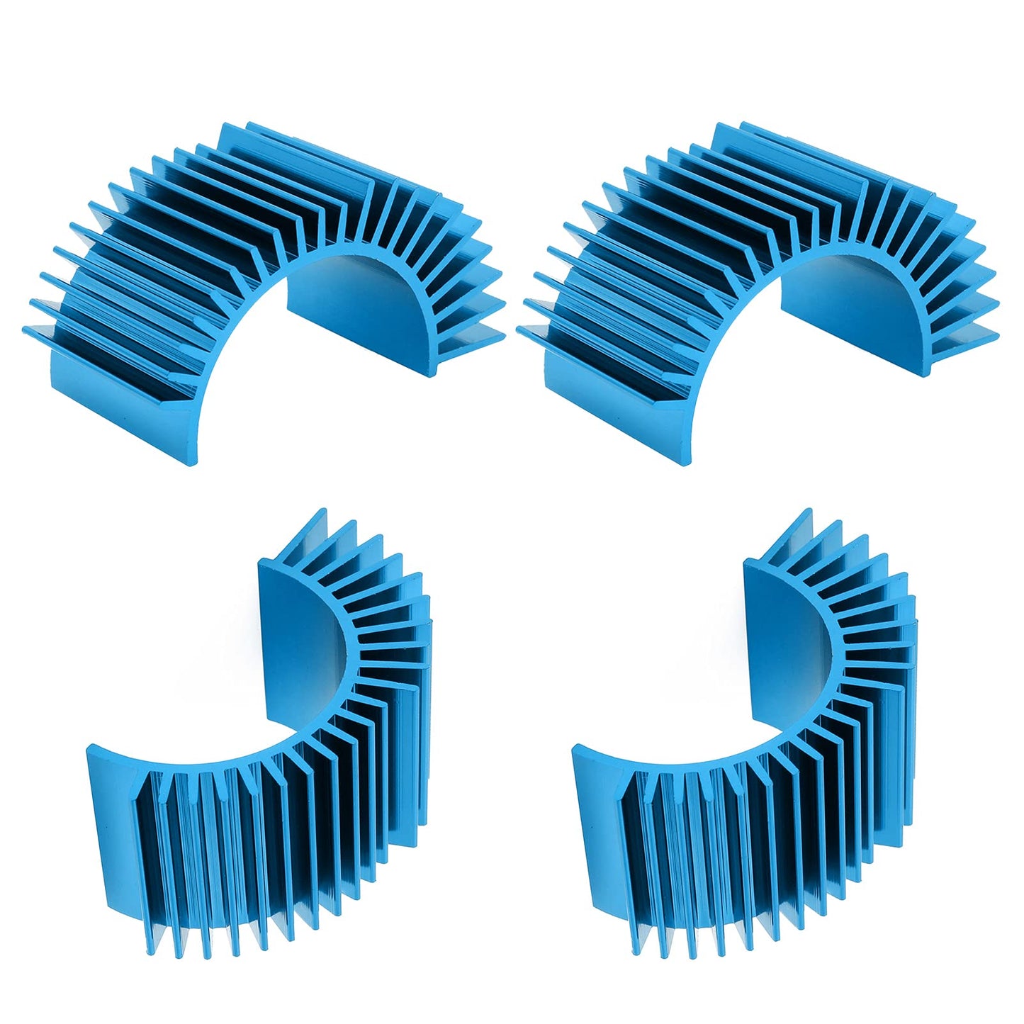 CrazyHobby 4Pcs Aluminum Motor Heat Sink for 540 550 Size Electric Motors Brushed/Brushless Cooling RC Crawler Monster Truck Sho