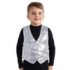 Silver Sequined Vest - Size XL (14-16)