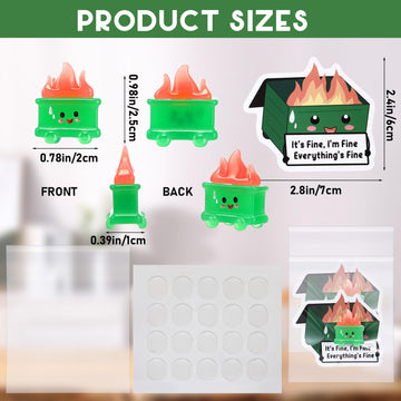 CroBlissful 50 Set Employee Appreciation Gifts Bulk Valentines Emotional Support Resin luminous Dumpster Ornament Thank You Gift