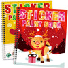 Tbeej 2Pcs Christmass Day Crafts For Kids Ages 4-8 Sticker Paint Books Gift Party Create 20 Pictures(Sticker Sheets Are Separate