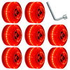 Nezylaf 8 Pack 78A Light up Roller Skate Wheels 32 5836 65mm Luminous Skate Wheels with Bearings Installed for Indoor or Outdoor Double Row Skating and Skateboard Accessories