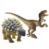 Gemini&Genius Ankylosaurus And Velociraptor Dinosaur Toys For Kids, Lifelike Dino Action Figures, Great For Collection Gifts, Cake Toppers, Toddler Stocking Stuffers, Kids Fun Party Favors