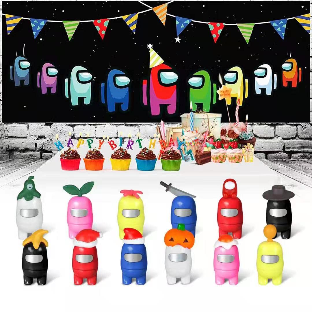 Merch Figurines Set, Collection Toys For Game Fans, Mini Character Action Figure Decorations, Astronaut Crewmate Desk Toy Gift F