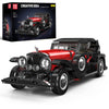 Mould King 10114 Classic Cars Building Kits MOC Vintage Car Model Building Blocks Set Gift for Kids Age 8+/mature-themed Collections Enthusiasts(1308+ Pieces Static Version)