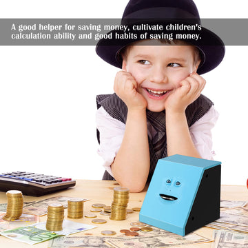 Face Bank, Piggy Bank Coin Eater Funny Bank, sunsbell Money Eating Coin Bank Piggy Bank Boalord, Battery Powered Money Saving Bo