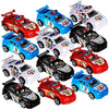 ArtCreativity Pullback Mini Police Toy Cars for Kids, Set of 12, Pull Back Racers in Assorted Colors, Police Birthday Party Favo