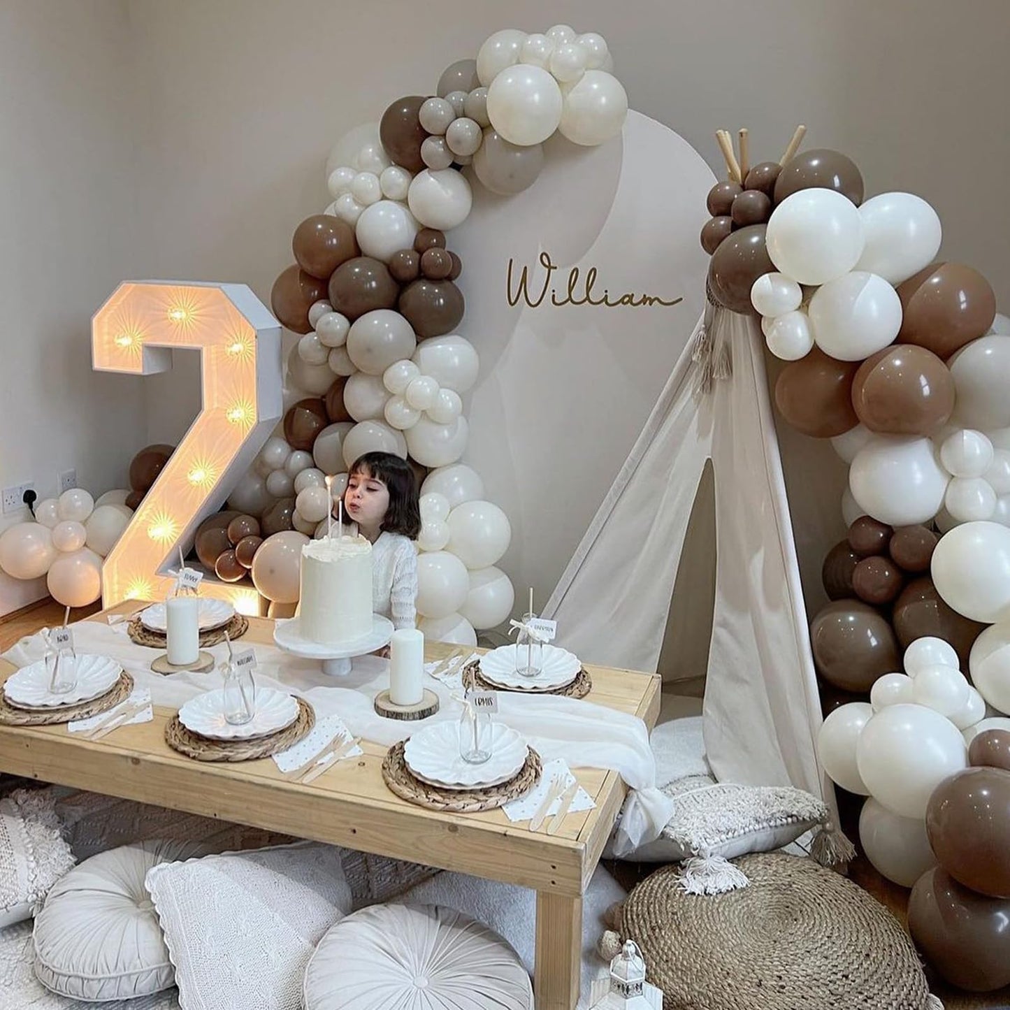 Jobkoo Brown Balloons 12 Inch, 50 Pcs Light Brown Balloon Coffee Chocolate Brown Latex Balloons Matte Tan Caramel Mocha Helium B