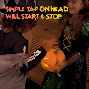 Strudel Boy Eeriescary Jack-O-Lantern Talking Pumpkins Talking Halloween Animatronics Pumpkin Plush Toy Light-Up Halloween Decor