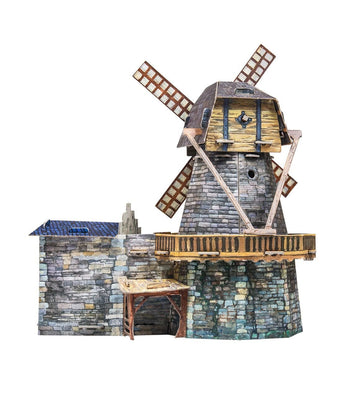 Clever Paper Windmill With Figures