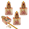 Funblast Cute Capybara Pencil Sharpener For Kids - Set Of 4 Pcs Sharpener For Kid With 2 Holes, Stationery Items Aesthetic, Styl