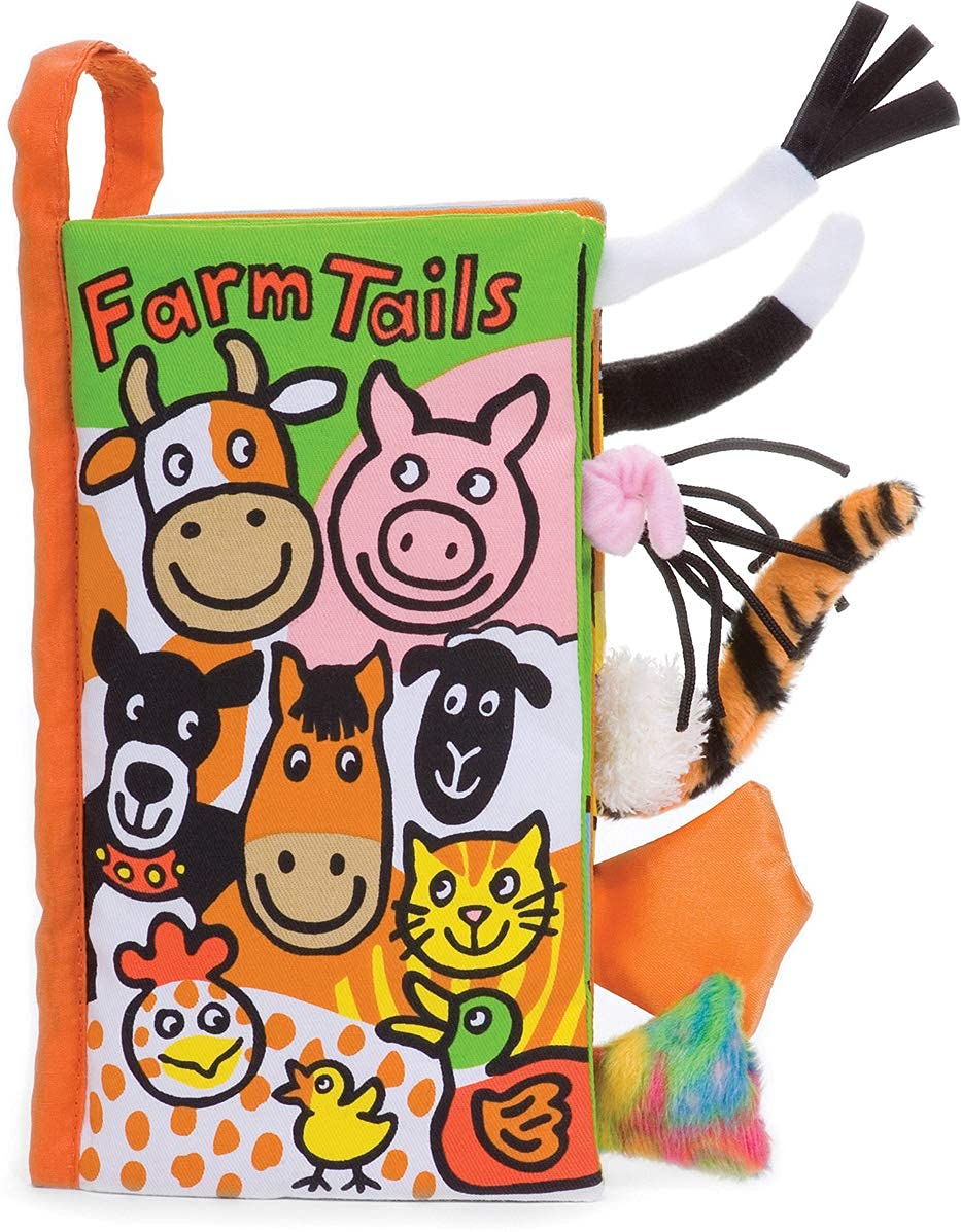 Farm Tails: A Soft Activity Baby Book By Jellycat - Children'S Book - Baby Gift