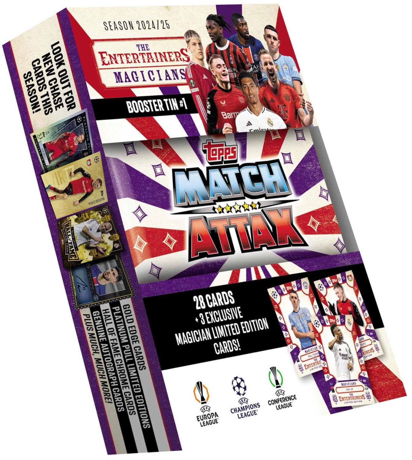 Topps Match Attax 24/25 - Random Booster Tin - Contains 28 Match Attax Cards Plus 3 Exclusive Les